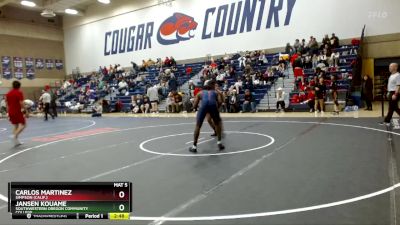 165 lbs Champ. Round 1 - Carlos Martinez, Simpson (Calif.) vs Jansen Kouame, Southwestern Oregon Community College