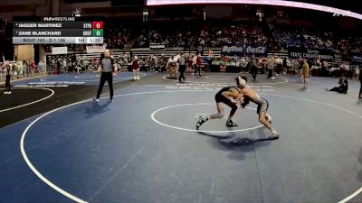 D 1 106 lbs Semifinal - Zane Blanchard, Southside vs Jagger Martinez, St. Paul`s