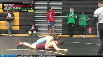 132 lbs Champ. Round 2 - Leonardo Salzano, Centennial vs Cole Miller, Pahrump Valley