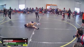 50 lbs Cons. Semi - Carter Patterson, Team Tiger vs Layklen Dunn, No Worries Academy