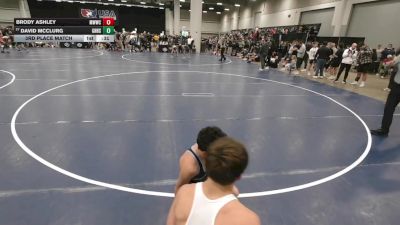 113 lbs 3rd Place Match - Brody Ashley, Michigan West Wrestling Club vs David McClurg, Granite Hills High School Wrestling