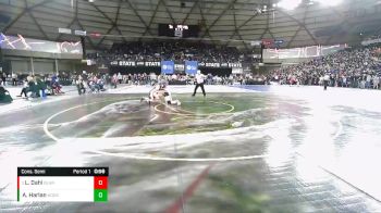 Girls 1B/2B/1A/2A 145 Cons. Semi - Lucyanna Dahl, Blaine (Girls) vs Ameriah Harlan, Nooksack Valley (Girls)