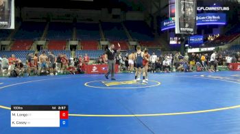 100 lbs Cons Semis - Michael Longo, Connecticut vs Kaleb Casey, Wisconsin