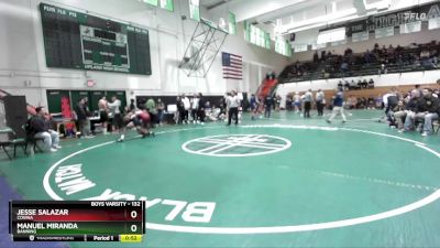 132 lbs Cons. Round 6 - Jesse Salazar, Covina vs Manuel Miranda, Banning