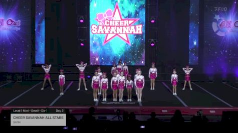 CHEER SAVANNAH ALL STARS - SATIN [2024 Level 1 Mini--Small--Div 1 Day 2] 2024 The All Out Grand Nationals