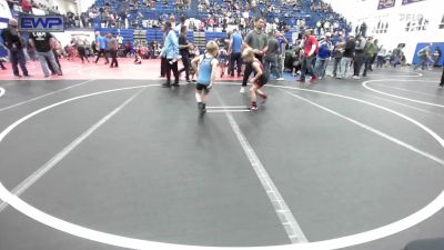 52 lbs Consi Of 4 - Dwaine Goldsberry, Weatherford Youth Wrestling vs Bayler Robinson, Division Bell Wrestling