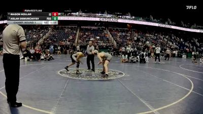 4A 144 lbs Champ. Round 1 - Mason Hollar, South Caldwell High School vs Aslan Demurchiyev, Porter Ridge High School