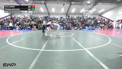 145-155 lbs Quarterfinal - Ayla Asher, Sand Springs JH (SS) vs Tatiana McCloud, Bartlesville Junior High
