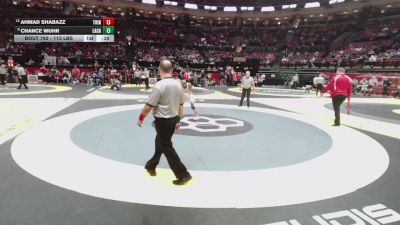 113 lbs Cons. Quarters - Ahmad Shabazz, Trinity vs Chance Wuhr, Lake Cath.