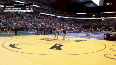 G155-4A 3rd Place Match - Abi Speer, Berthoud Girls vs Maliyah Sandoval, Pueblo Central Girls