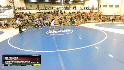 133 lbs Cons. Round 2 - Joe Fornaro, Elmhurst College vs Christopher Khaosanga, Concordia