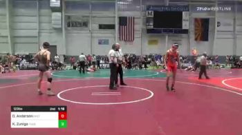 123 lbs Consi Of 4 - Santos Estrada, Crusaders Wrestling vs Riley Belt, Durango WC