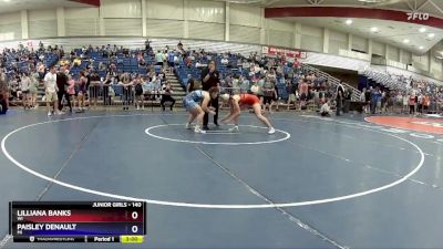 140 lbs Cons. Round 3 - Lilliana Banks, WI vs Paisley DeNault, MI