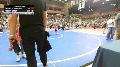 103 lbs Quarterfinal - Madelyn Medrano, Springdale Elite Wrestling Club vs Henry Sitton, Honey Badger Wrestling Club