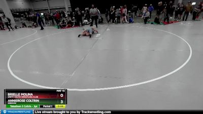 165 lbs Cons. Round 1 - Brielle Molina, Unity Youth Wrestling Club vs Annierose Coltrin, Oregon