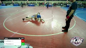 92 lbs Quarterfinal - Rooney LaFever, Standfast vs Cash Province, Oklahoma Wrestling Academy