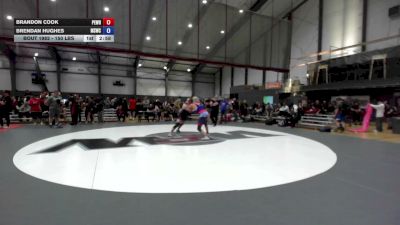 215 lbs Cons. Semis - Brandon Cook, Peninsula Wrestling vs Brendan Hughes, Mt. Spokane Wrestling Club