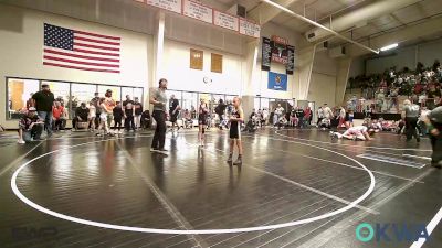 67 lbs Quarterfinal - Nevalee Petty, Skiatook Youth Wrestling vs Prim Merrell, Mannford Pirate Youth Wrestling