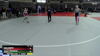 115 lbs Champ. Round 1 - Wyatt Peterson, Greenbush vs Liam Jensen, St. Peter