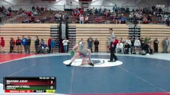 113 lbs Champ. Round 2 - Brayden Juday, Leo vs Abraham O`Neill, Westfield