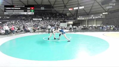 Girls 4A 145 lbs Champ. Round 2 - Emma Patterson, Bethel (Girls) vs Korinne Mensonides, Rogers (Puyallup) (Girls)