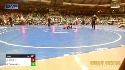 76 lbs Consi Of 8 #1 - Sloan Sears, PSF Wrestling vs Jeremiah Velasquez, RedWave Wrestling