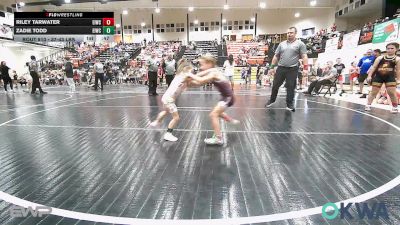 37-43 lbs Rr Rnd 1 - Riley Tarwater, Eufaula Ironheads Wrestling Club vs Zadie Todd, Eufaula Ironheads Wrestling Club