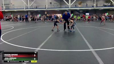 56 lbs Round 6 (8 Team) - Josh Keenan, Roughhouse vs Mason Simons, PA Alliance