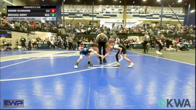 49 lbs Quarterfinal - Remmi Schwahn, Chandler Takedown Club vs Brooks Jerry, Rough Riders