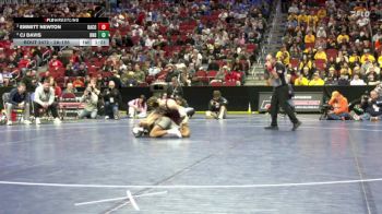 2A-126 lbs Semifinal - Emmitt Newton, Davis County vs CJ Davis, Burlington Notre Dame