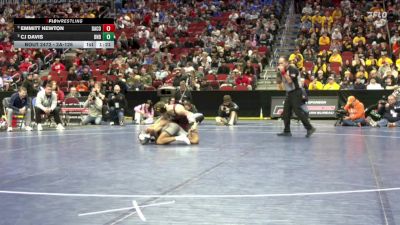 2A-126 lbs Semifinal - Emmitt Newton, Davis County vs CJ Davis, Burlington Notre Dame
