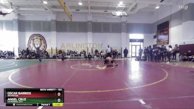 132 lbs Champ. Round 1 - Angel Cruz, Cathedral City vs Oscar Barrios, Arlington