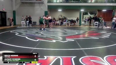 285 lbs Cons. Round 3 - Bryce Heerink, Gonzaga vs Patrick Schroer, St. John Paul The Great