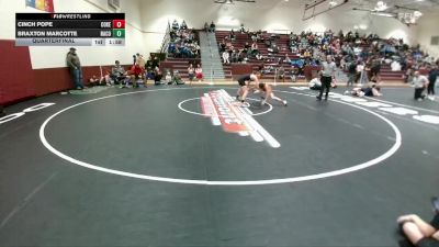 120 lbs Quarterfinal - Cinch Pope, Cokeville vs Braxton Marcotte, Natrona County