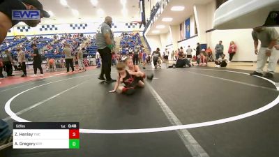 52 lbs Consi Of 4 - Zane Henley, Tahlequah Wrestling Club vs Axel Gregory, Tulsa Blue T Panthers