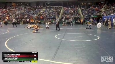 4A 120 lbs Quarterfinal - Joey Bruscino, Southeast Guilford vs Eli Pendergrass, Northwest Guilford