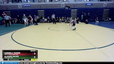 55 lbs Round 1 - Kleonna Block, Team Real Life vs Gabriela Tanner, Small Town Wrestling