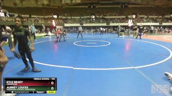 135 lbs Semifinal - Aubrey Loucks, Poquoson Athletic Association vs Kyle Brady, Chesapeake