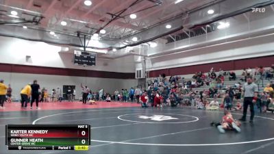 42-46 lbs Semifinal - Gunner Heath, Center Grove WC vs Karter Kennedy, Webo Youth WC