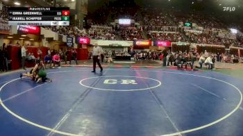 G - 125 lbs Cons. Round 3 - Emma Greenwell, Billings Skyview Girls vs Isabell Schiffer, Powder River Co. (Broadus) Girls