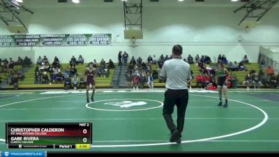 125 lbs Quarterfinal - Christopher Calderon, Mt. San Antonio College vs Gabe Rivera, Cuesta College