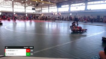 82 lbs Quarterfinals (8 Team) - Jasmine Anderson, Mikey`s Melk Monsters vs Whitney Franklin, Missouri Black