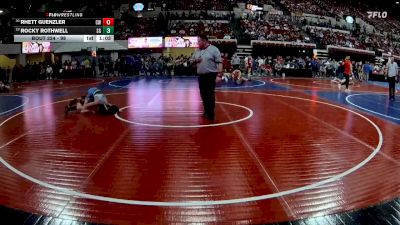 98 lbs Champ. Round 2 - Rhett Guenzler, Choteau Wrestling vs Rocky Rothwell, Stillwater Gladiators