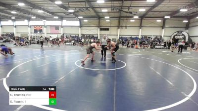 215 lbs Semifinal - Carson Thomas, Redskin Wrestling vs Eathan Rose, No Team