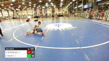 100 lbs Rr Rnd 2 - Dallas Rosenbarger, Indiana Outlaws Gold vs Dom Powell, PA Alliance Red