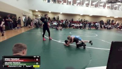 70 lbs Round 2 - Draven Franco, Federal Way Spartans Wrestling vs Spike Twaddle, Punisher Wrestling Company