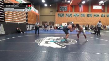 285 lbs Quarterfinal - Jonathan Garcia, Bakersfield College vs James Rocha, Moorpark College