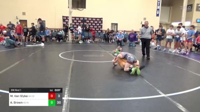 80 lbs Rr Rnd 1 - Maddox Van Slyke, CRWC K-8 vs Alyis Brown, Indiana Outlaws K-8