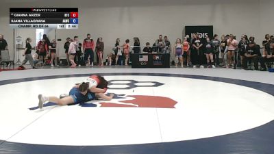 125 lbs Champ. Rd Of 64 - Gianna Arzer, Relentless Training Center vs Iliana Villagrana, All American Wrestling Club