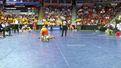 2A-157 lbs Cons. Round 4 - Hayden Schafer, Eagle Grove vs Liam Weber, West Delaware, Manchester